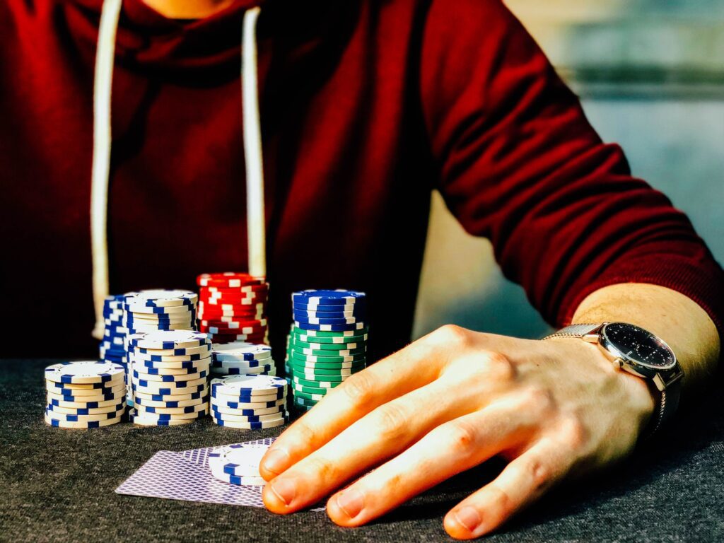 player staying calm during a game of blackjack